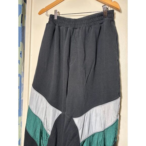 Free People FP Movement Hot Track Pant Black Combo green sportswear barrel leg M - Picture 4 of 6